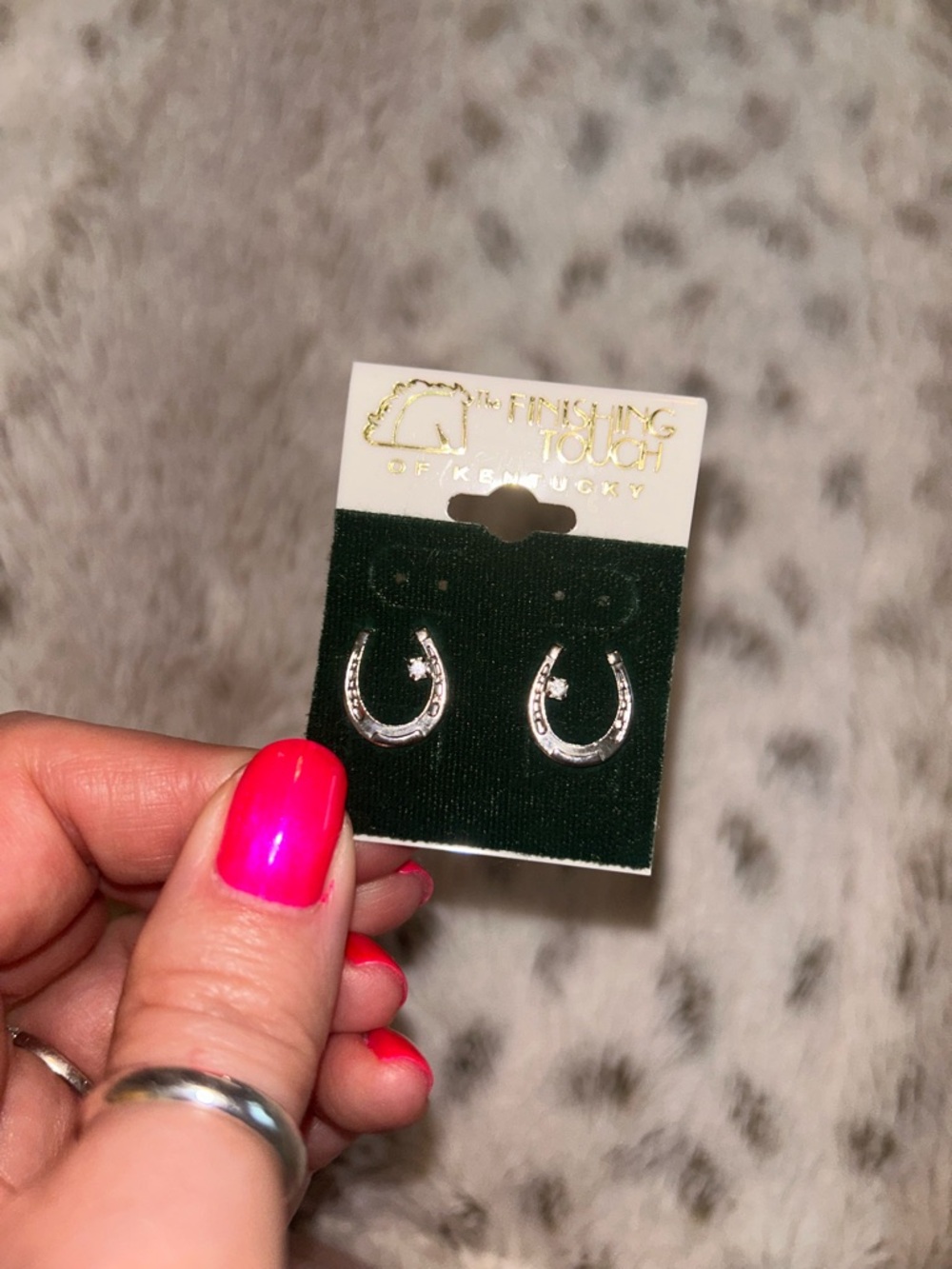 Silver Horseshoe Hoop Earrings - Silver